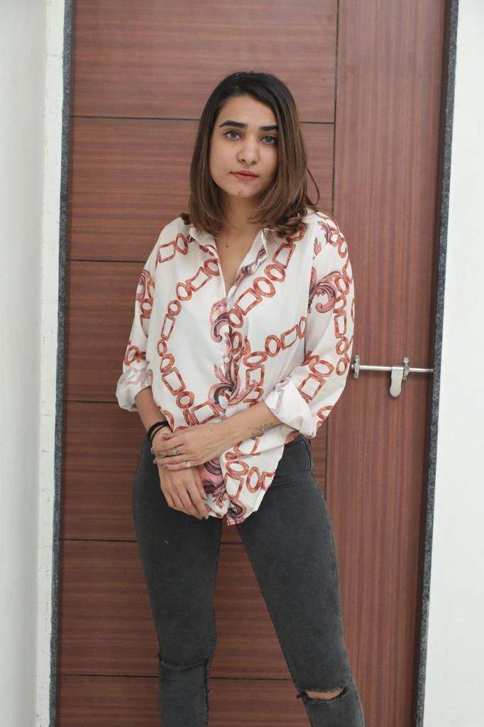 Beautiful Printed Shirt Western Ladies Top Catalog